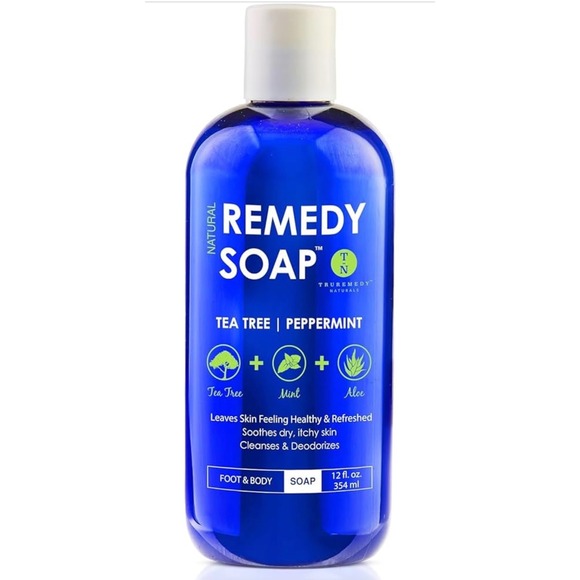 Truremedy Naturals Other - Truremedy Naturals Remedy Soap Tea Tree Peppermint Foot Body Wash 12oz Organic